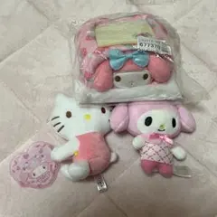 ハローキティ・マイメロディ ぬいぐるみ3体セット