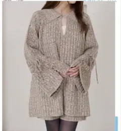 【美品】ベージュ ニットセットアップ