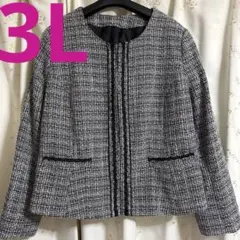 Lavannor 大きいサイズ 3L ノーカラー ジャケット・フォーマル