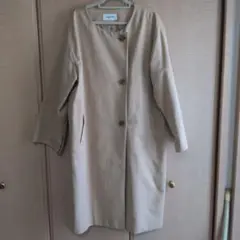 ✿グローバルワーク✿　ノーカラー　スプリングコート　ベージュ　M