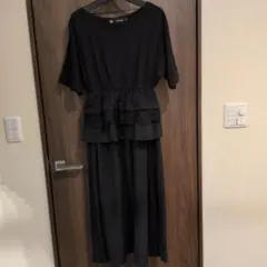 GU×UNDERCOVER 半袖ブラックカットソーワンピース　2回着用