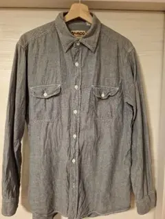 CAMCO ブラックシャンブーシャツ XL 100%コットン ポケット付き