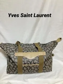 YVES SAINT LAURENT ボストンバッグ レオパード柄 - メルカリ