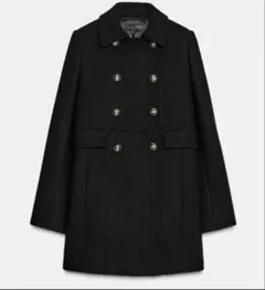 ZARA ウール混紡ショート丈ダブルブレストコート