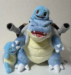 ポケモン カメックス ゼニガメ3体 ぬいぐるみ ポケパークカントー 夏