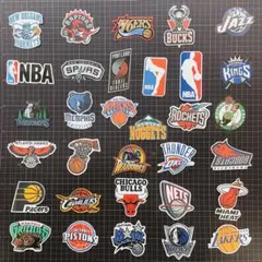NBAチーム ロゴ エンブレム バスケットボール　ステッカー32枚