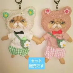 ＊コヤンイサムチョン＊薄型のぬいぐるみチャーム[くまの着ぐるみ双子クムちゃん♥]