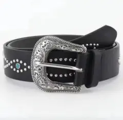 ウエスタン ベルト ブラック y2k スタッズ アメカジ アンティーク 新品