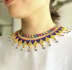 美品✨ エストネーション ✨enlace✨エンラセ✨カラフルビーズネックレス