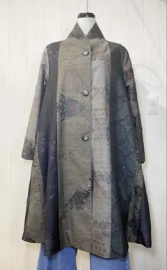 大島紬 多種使い リバーシブルコート