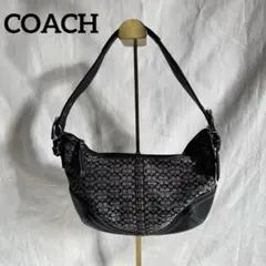 COACH コーチ シグネチャー ミニバッグ ワンショルダー ブラック Y2K