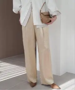 スローブイエナ　SAKOMIYAサテンパンツ　ナチュラル　40