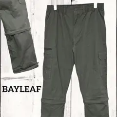 BAYLEAF カーゴパンツ 2way【3L】カーキ ギミック付 総ゴム