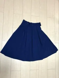 fint ネイビー プリーツスカート