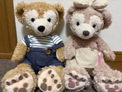 ダッフィーとシェリーメイ ぬいぐるみ2つまとめ売り