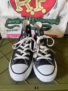 CONVERSEハイカット天然革1B908 手洗い洗濯済みホワイトソール