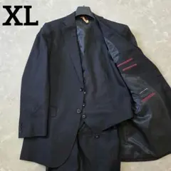 カンサイヤマモト スリーピース XL A7 ワイド 黒 ストライプ 90's