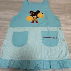クマのチアリーダー刺繍エプロン　大人用