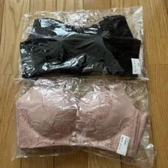 【新品】大人レースブラ＆ショーツセット ノンワイヤーなのにしっかり盛り！