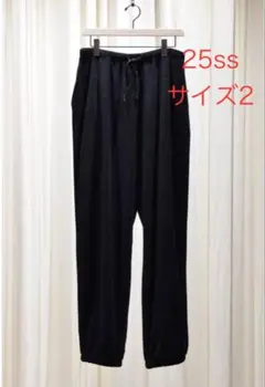 25SS COMOLI パイル　ドローストリングパンツ　ブラックのサムネイル