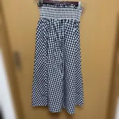 ギンガムチェック シャーリング ロングスカート　Zara