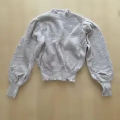 GRL ハイネックニット F ライトグレー　シャギー