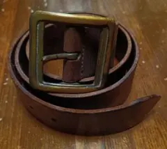 ⑥ 90s 初期 RRLレザーベルト ブラウンのサムネイル