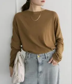 新品　ピュアルセシン　 コットンシアーカットソー