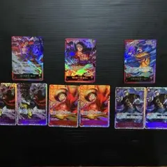 美品 三船長集結 9枚セット ルフィ ロー キッド パラレル ワンピ