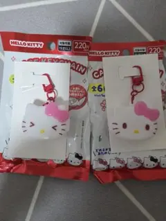 ハローキティ フェイスケースキーホルダー 2個セット