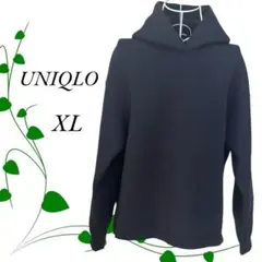 【UNIQLO】XL ウルトラストレッチ ドライスウェット プルパーカーブラック