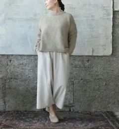 最終日。エヴァムエヴァ　リネン生成りサルエル 最終日。エヴァムエヴァ リネン生成りサルエル - メルカリ