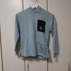 水色 フード付きパーカー