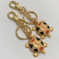 開運⭐︎キラキラ亀のキーホルダー 2個セット