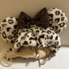 ディズニー ファンキャップ ヒョウ柄 レオパード ミニー ブラウン　茶色