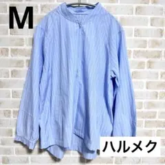 ❤️美品❤️ ハルメク ストライプシャツ カーディガン ブルーシャツ アウター