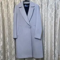 zara ライトブルー　チェスターコート