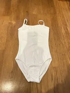 ホワイトレオタード Vネック