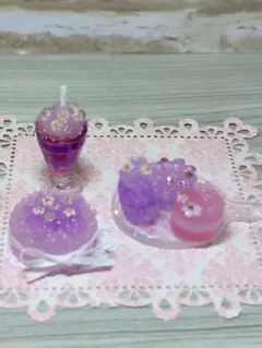 花のケーキセット