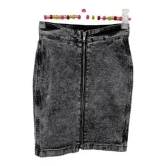 ブラックデニムストレッチスカート