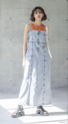 JEANASIS ライトデニムキャミワンピース