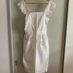 大城レース　刺繍 フリル エプロンのサムネイル