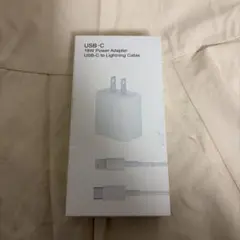 USB-C 18W電源アダプタとLightningケーブル