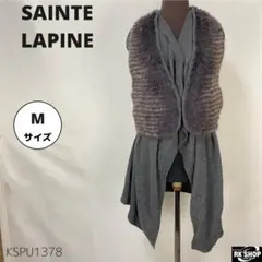 SAINTE LAPINE リアルファー ニット アンサンブル 上品 グレーのサムネイル