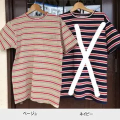 （美品）CUSHMAN クッシュマン　ボーダーポケット　tシャツ サイズSのサムネイル