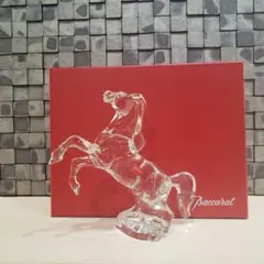 【箱付き】Baccarat バカラ クリスタル いななく馬 跳ね馬 馬の置物