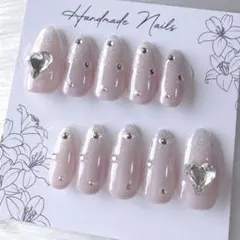 現品セール】ネイルチップ♡ピンクベージュ 量産型地雷韓国ワンホン