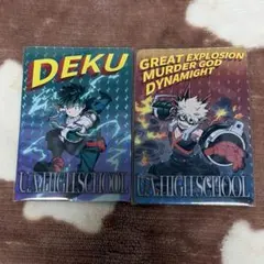 ヒロアカ ヒーローズチップ レア 緑谷出久 デク 爆豪勝己