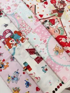 ② 松山敦子　アニマル系　プリント生地　ランダム　4枚セット