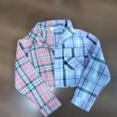 SHEIN チェック柄 長袖シャツ 10Y